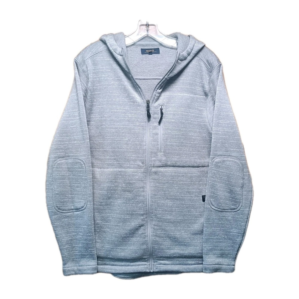 Roark Revival Roadrunner‎ Hoodie Mens M Gray Full Zip Fleece Performance